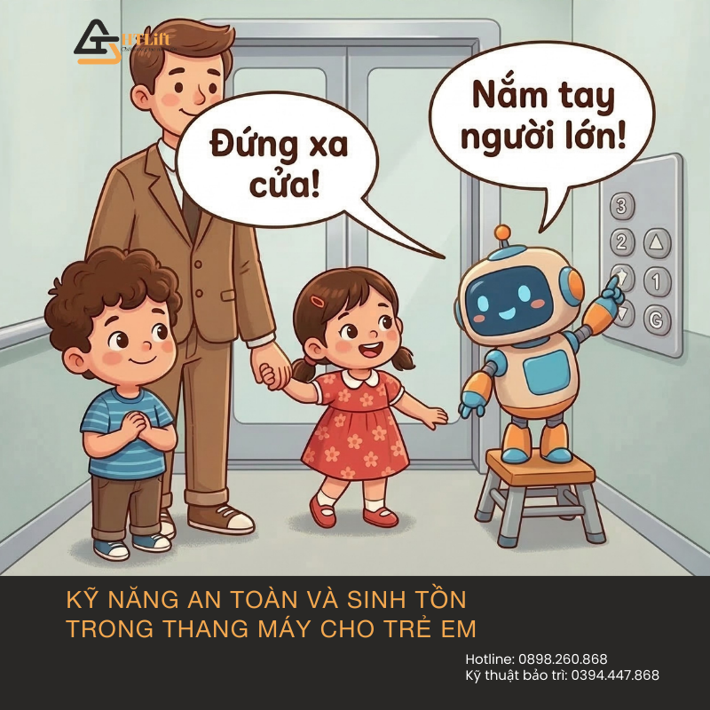 KỸ NĂNG AN TOÀN VÀ SINH TỒN TRONG THANG MÁY CHO TRẺ EM